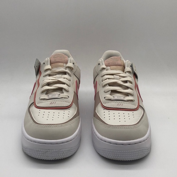 USED Women’s Nike Air Force 1 Shadow Phantom Red Stardust DZ1847-001 No Box - Picture 3 of 7